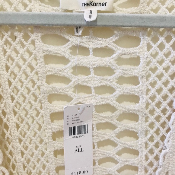 NWT Anthropologie TheKorner Crochet cream duster cardigan - Picture 5 of 5